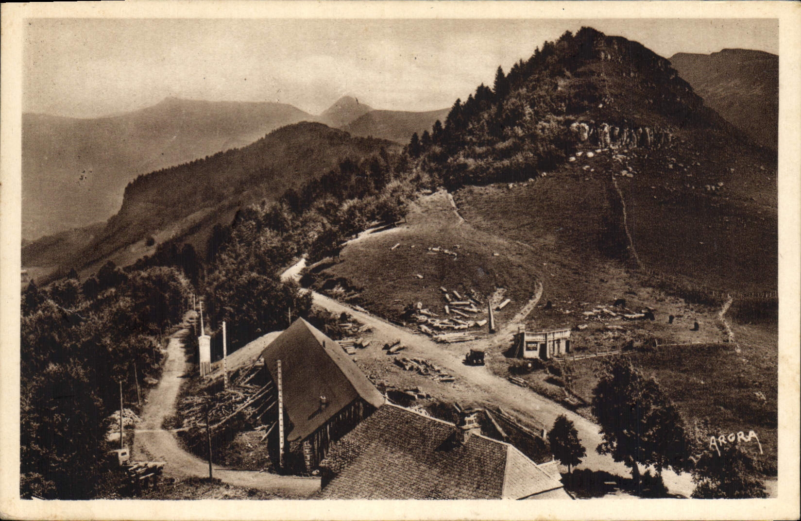 CPA Route de Puy Mary Cantal le Col de Neronne 