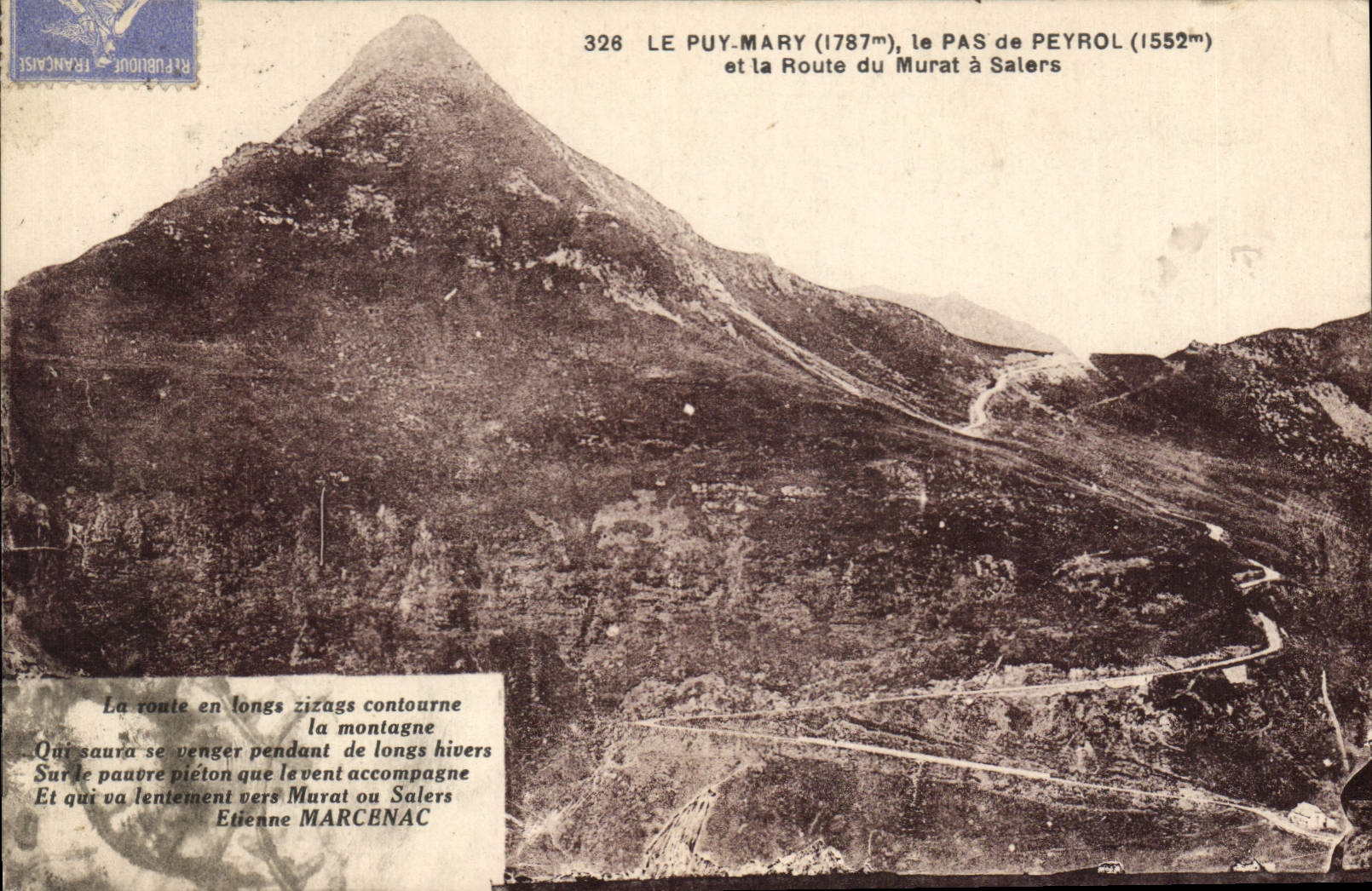 CPA Le Puy Mary le Pas de Peyrol et la Route du Murat a Salers 