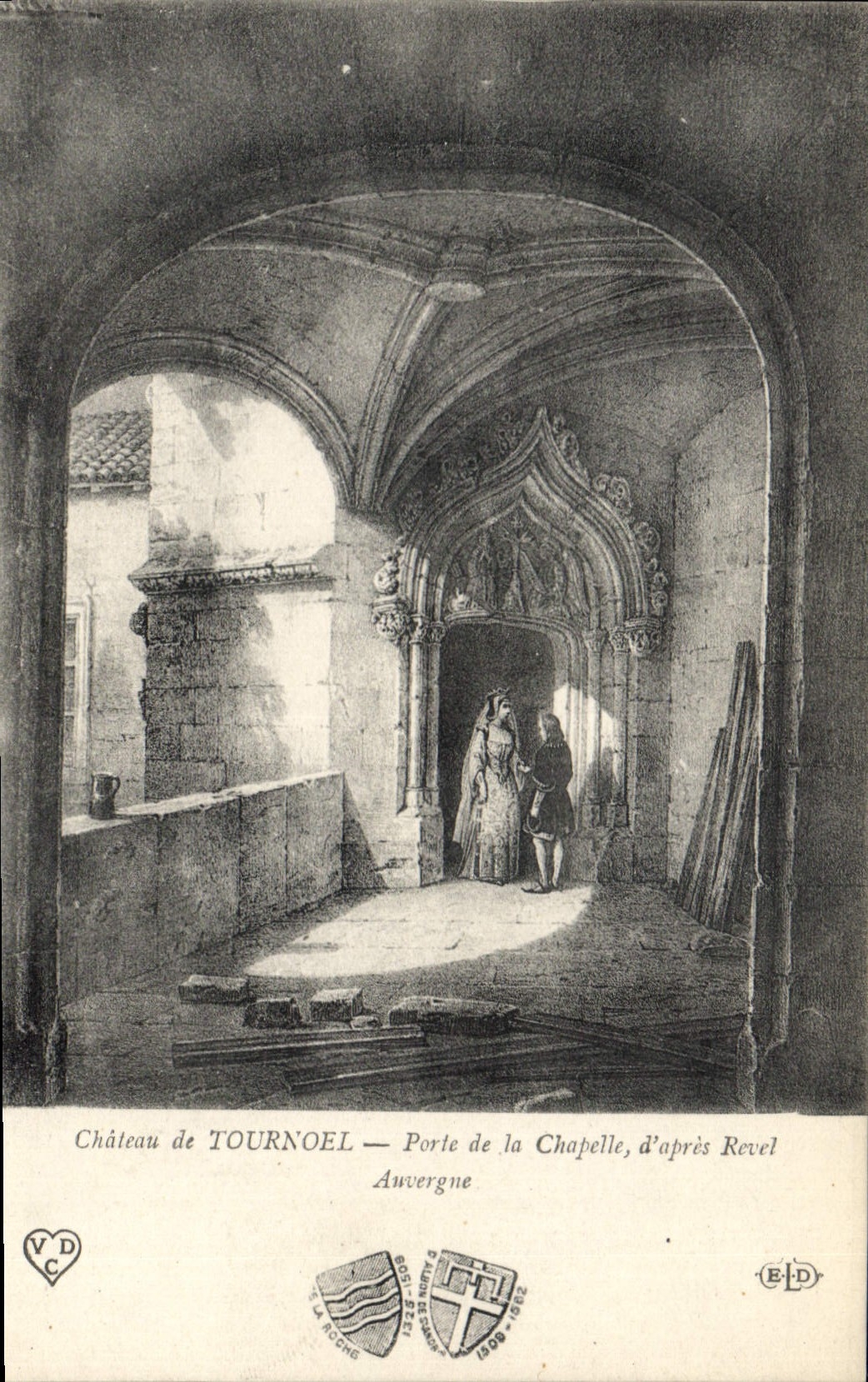CPA Chateau de Tournoel Porte de la Chapelle d'apres Revel Auvergne 