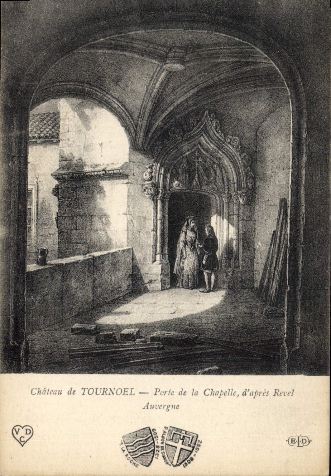 CPA Chateau de Tournoel Porte de la Chapelle d'apres Revel Auvergne 
