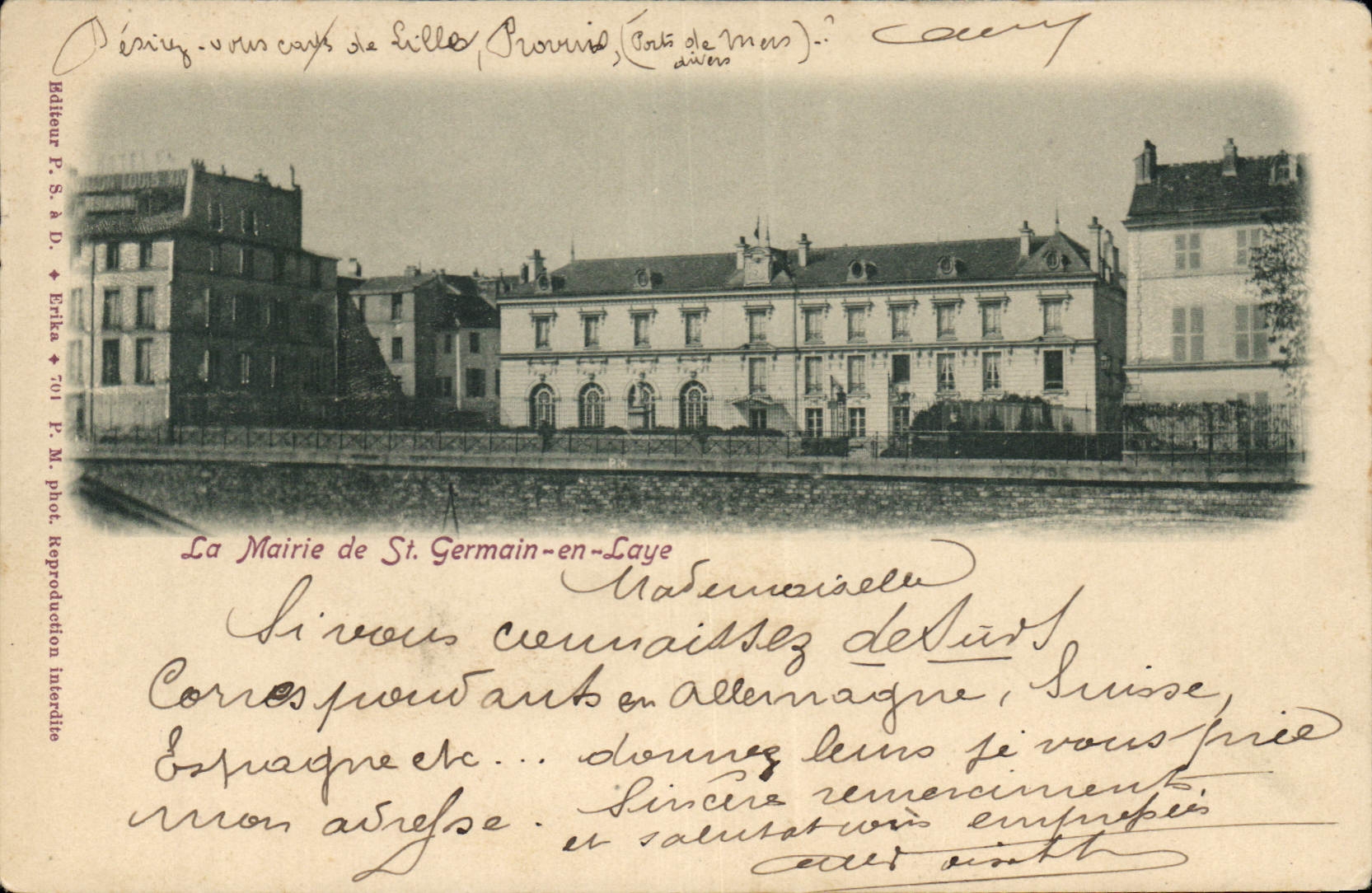CPA La Mairie de Saint Germain en Laye 
