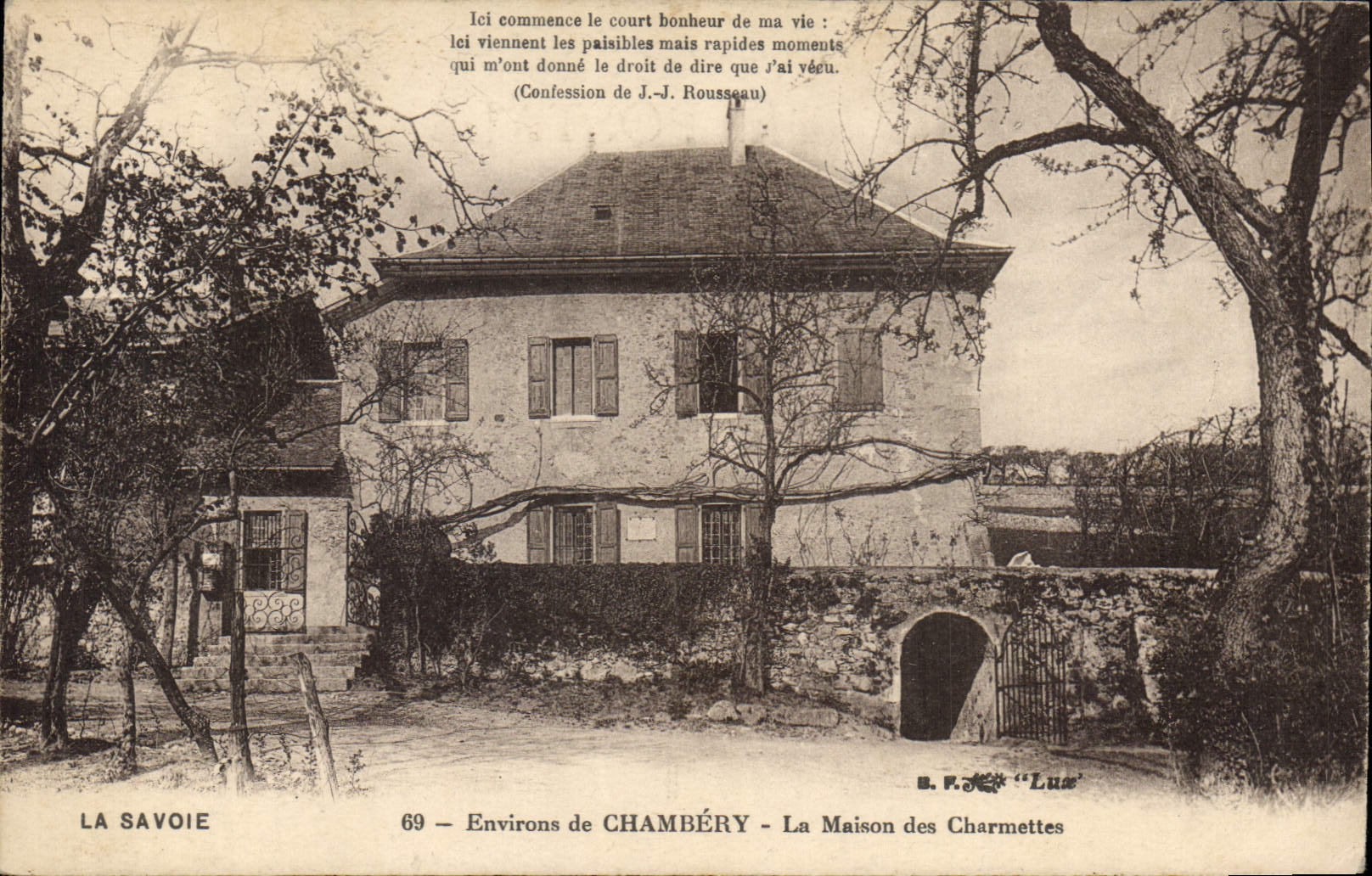 CPA La Savoie Environs de Chambery la Maison des Charmettes 