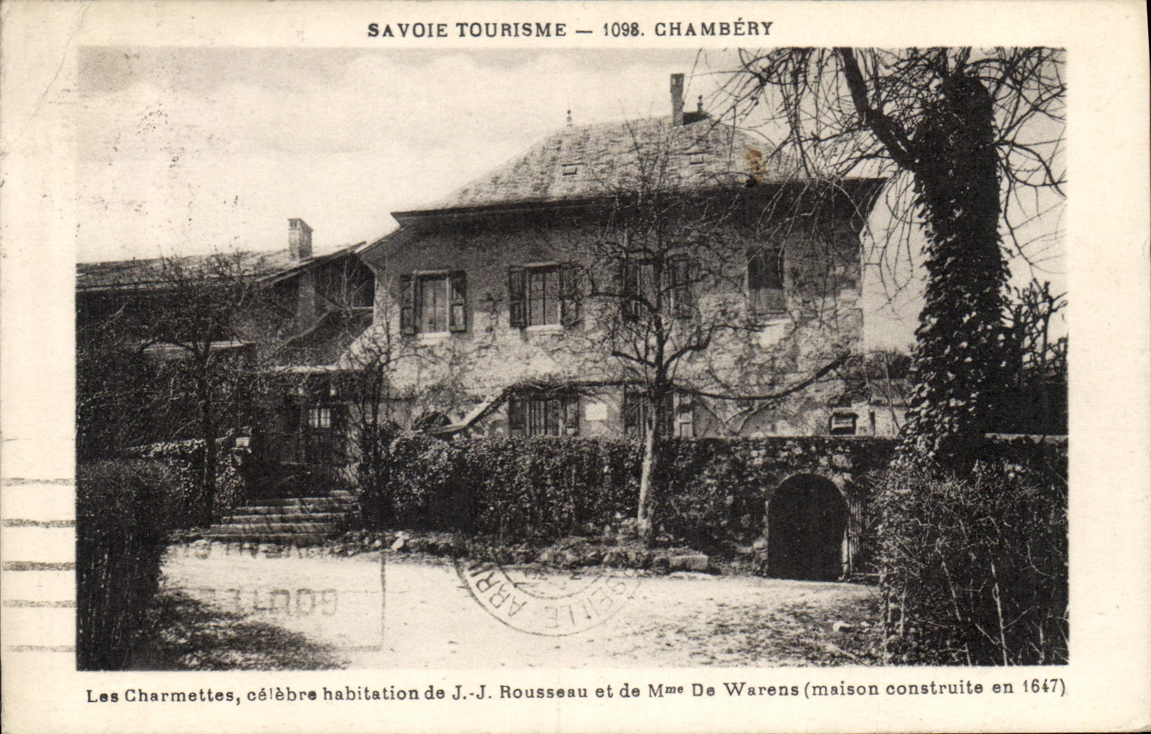 CPA Savoie Tourisme Chambery les Charmettes Celebre Habitation de JJ Rousseau de Mme de Warens Maiso