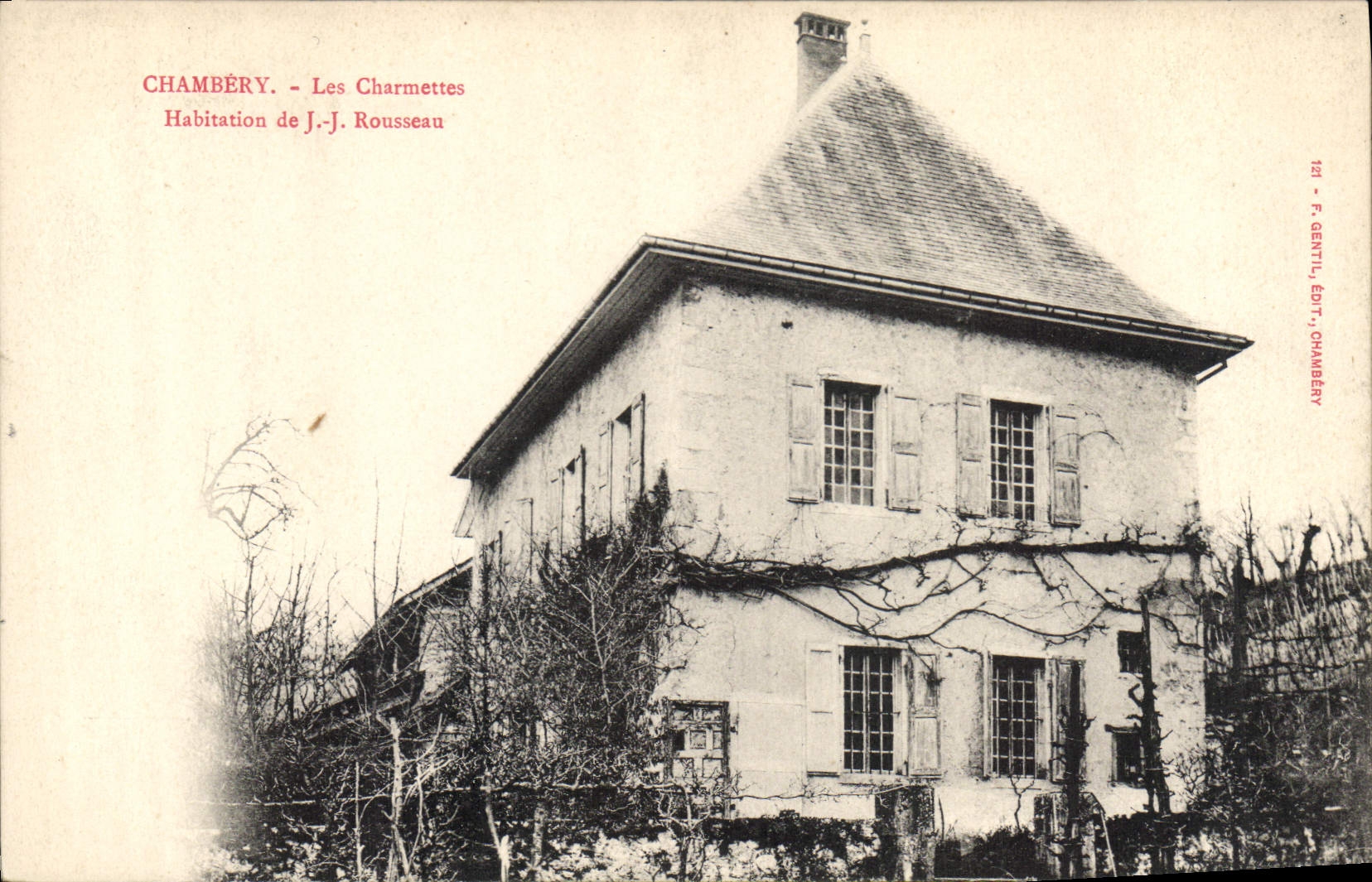 CPA Chambery les Charmettes Habitation de JJ Rousseau 