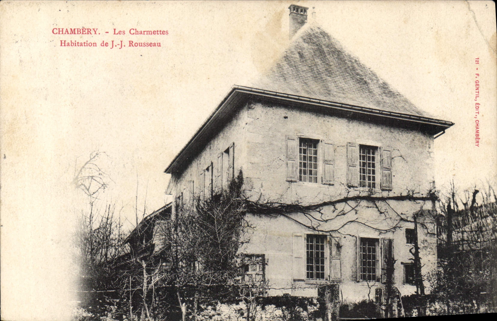 CPA Chambery les Charmettes Habitation de JJ Rousseau 