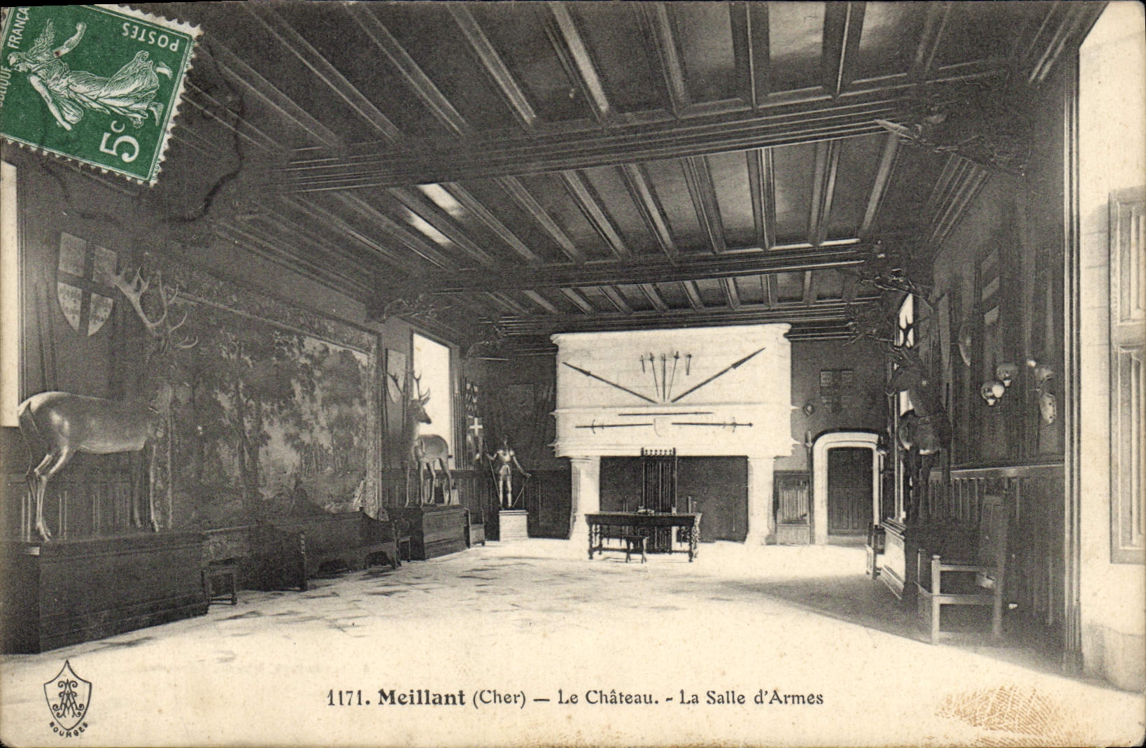 CPA Meillant Cher le Chateau la Salle d'Armes