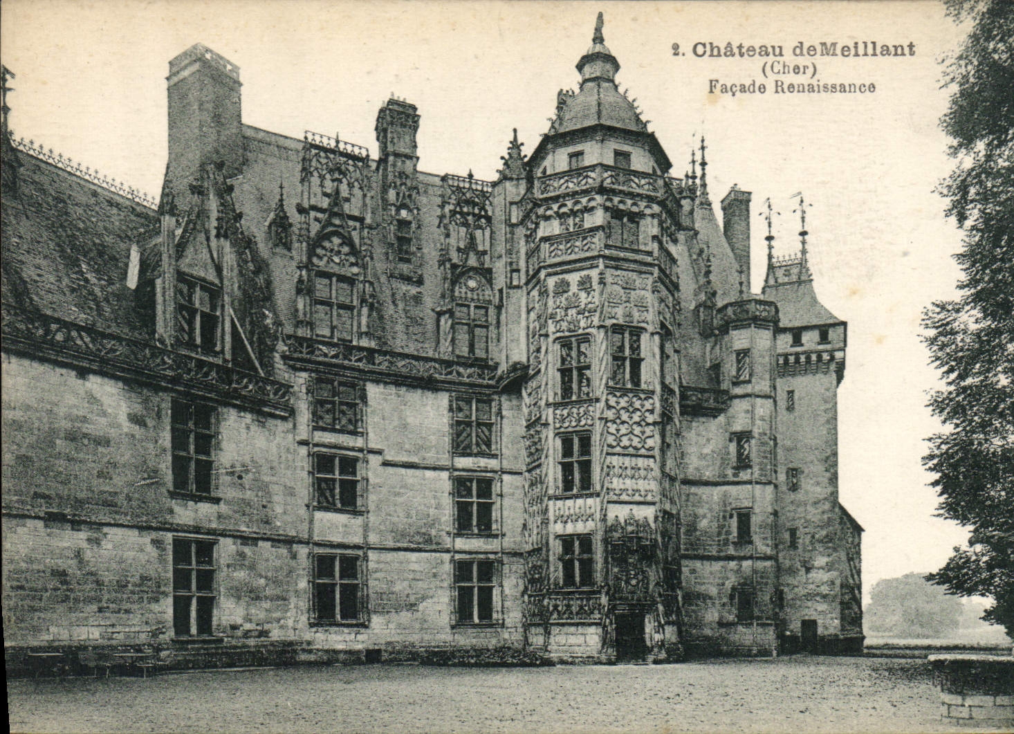 CPA Chateau de Meillant Cher Facade Renaissance