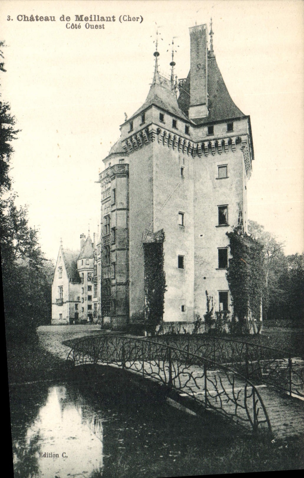 CPA Chateau de Meillant Cher Cote Ouest
