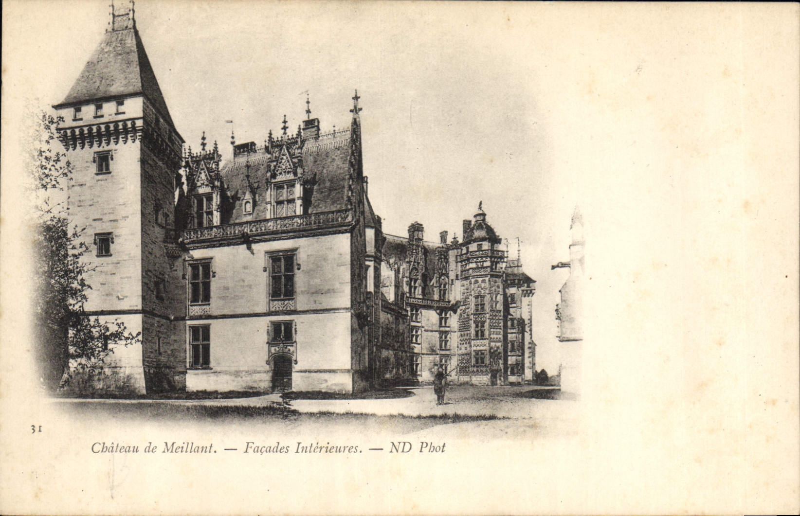 CPA Chateau de Meillant Facades Interieures