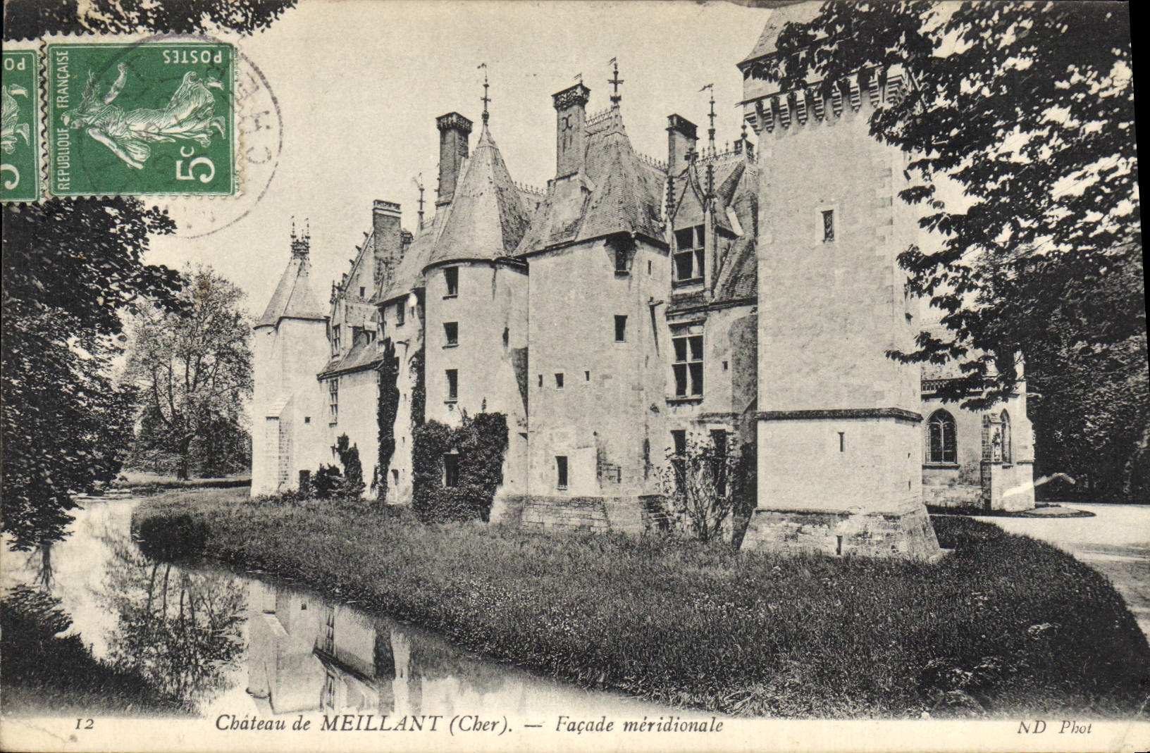 CPA Chateau de Meillant Cher Facade Meridionale