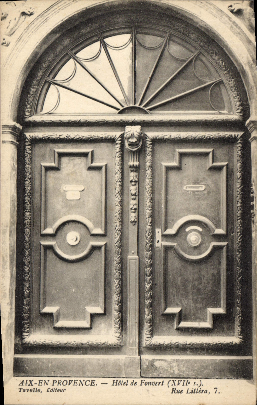 CPA Aix en Provence Hotel de Fonvert XVII Rue Litiera 