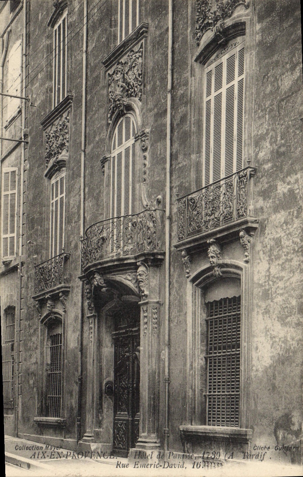 CPA Aix en Provence Hotel de Panisse a Tardif Rue Emeric David 