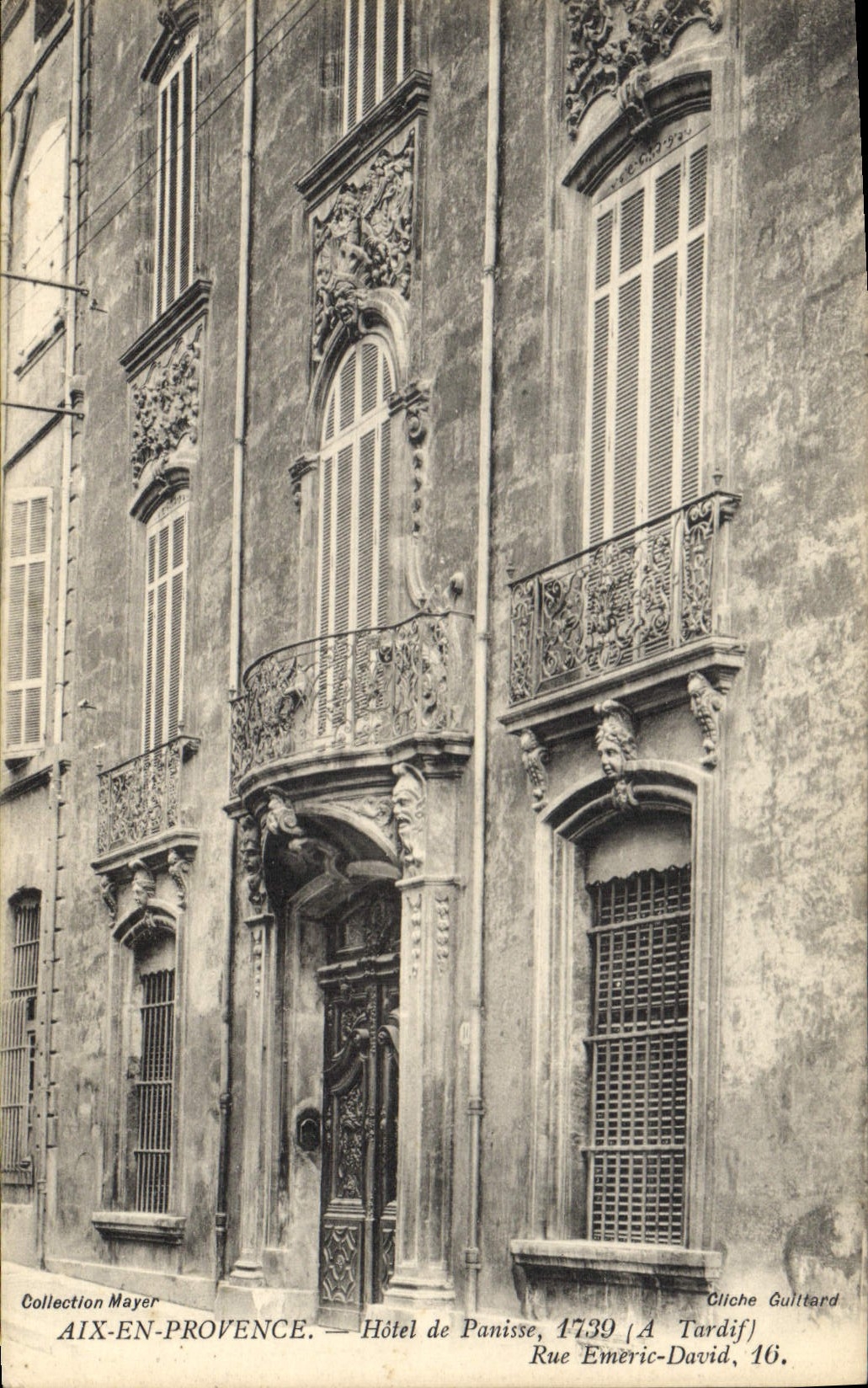 CPA Aix en Provence Hotel de Panisse a Tardif Rue Emeric David