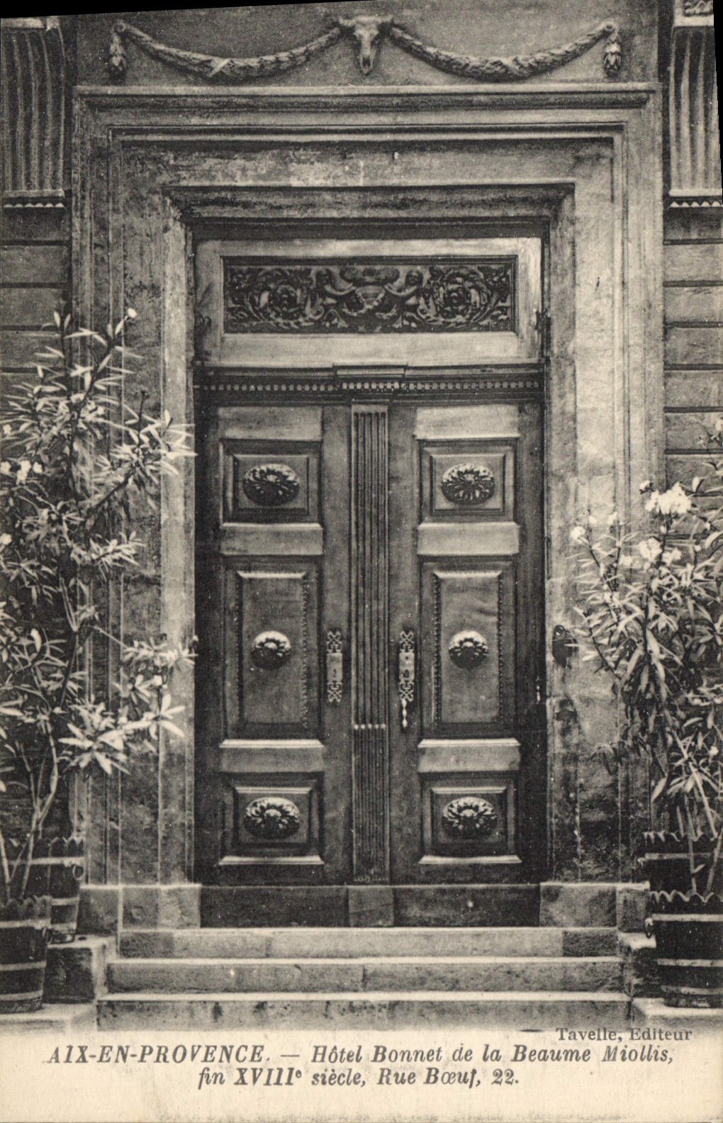 CPA Aix en Provence Hotel Bonnet de la Baume Miollis fin XVIII siecle rue Boeuf 