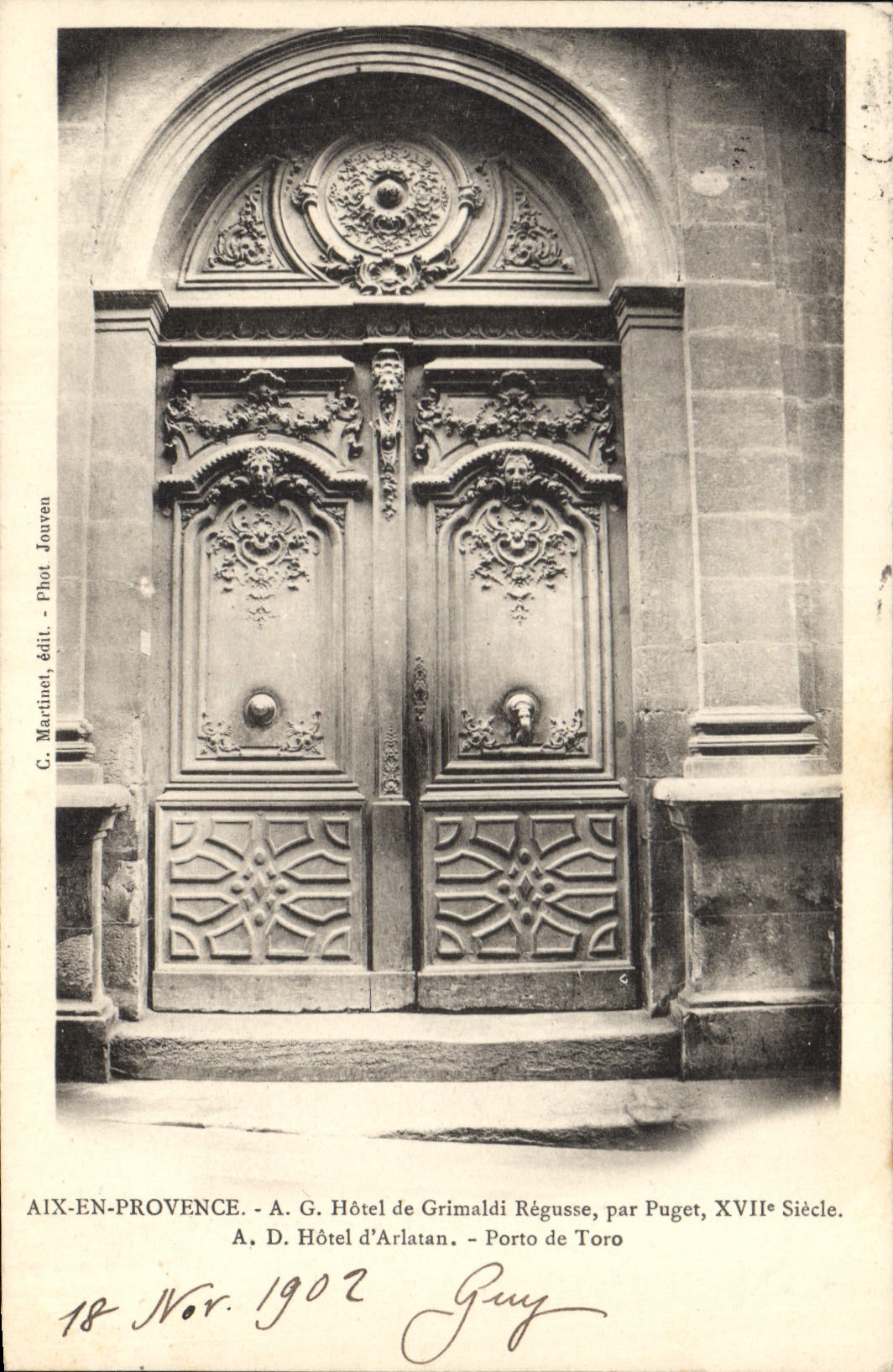 CPA Aix en Provence Hotel de Grimaldi Regusse par Puget XVII siecle Hotel d'Arlatan Porto de Toro 