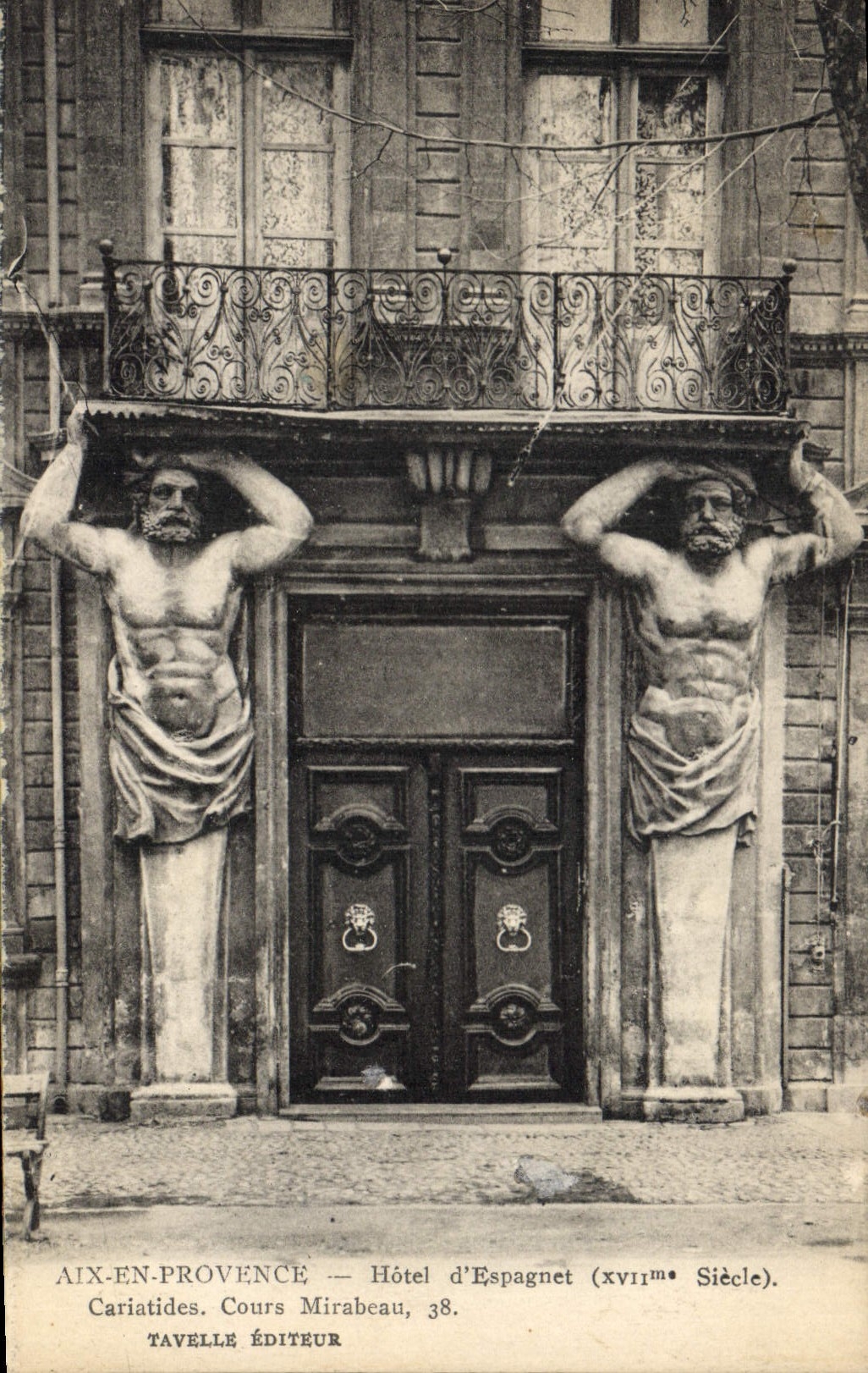 CPA Aix en Provence Hotel d'Espagnet XVII siecle Cours Mirabeau 