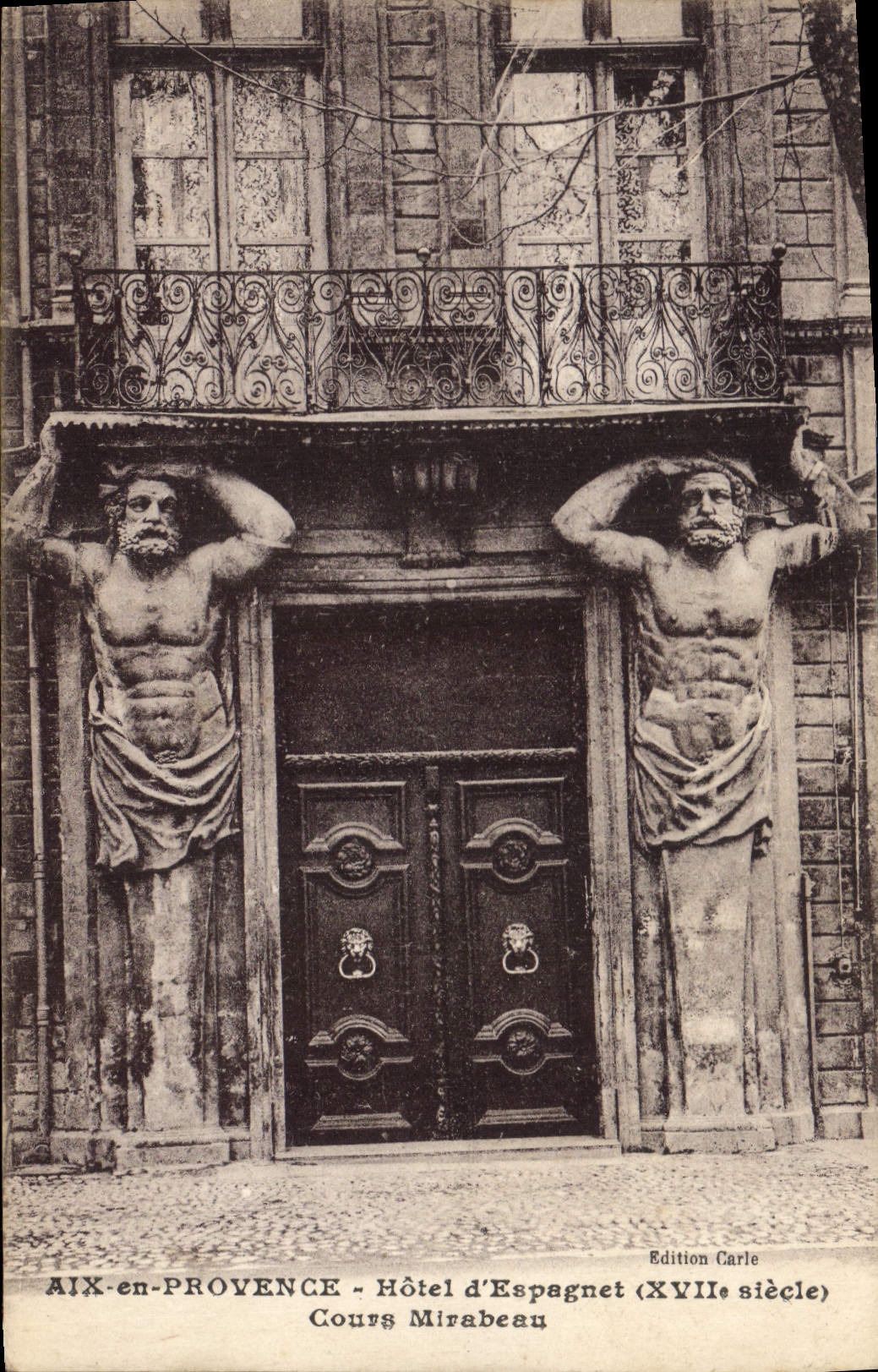 CPA Aix en Provence Hotel d'Espagnet XVII siecle Cours Mirabeau 