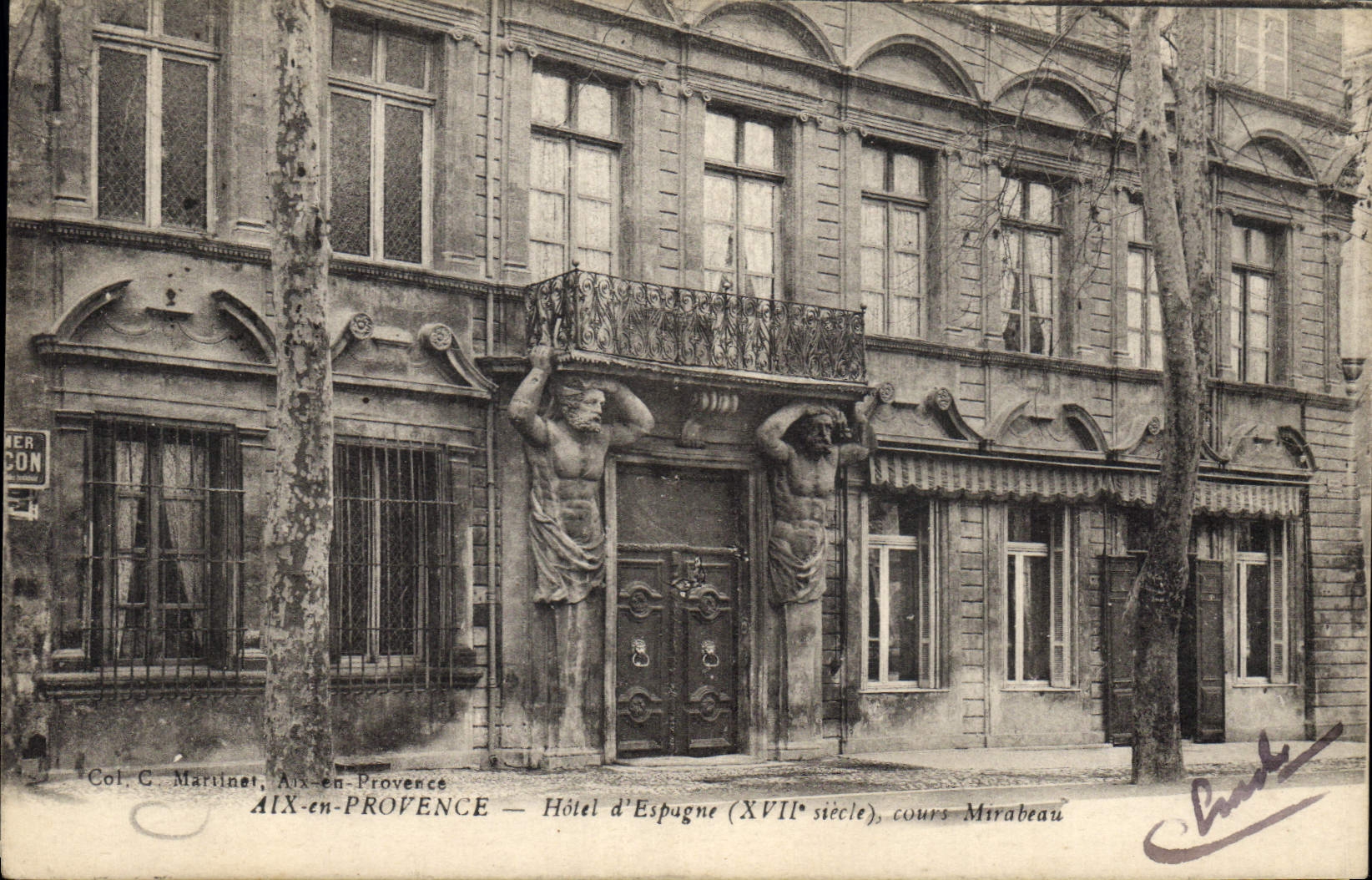 CPA Aix en Provence Hotel d'Espagnet XVII siecle cours Mirabeau 