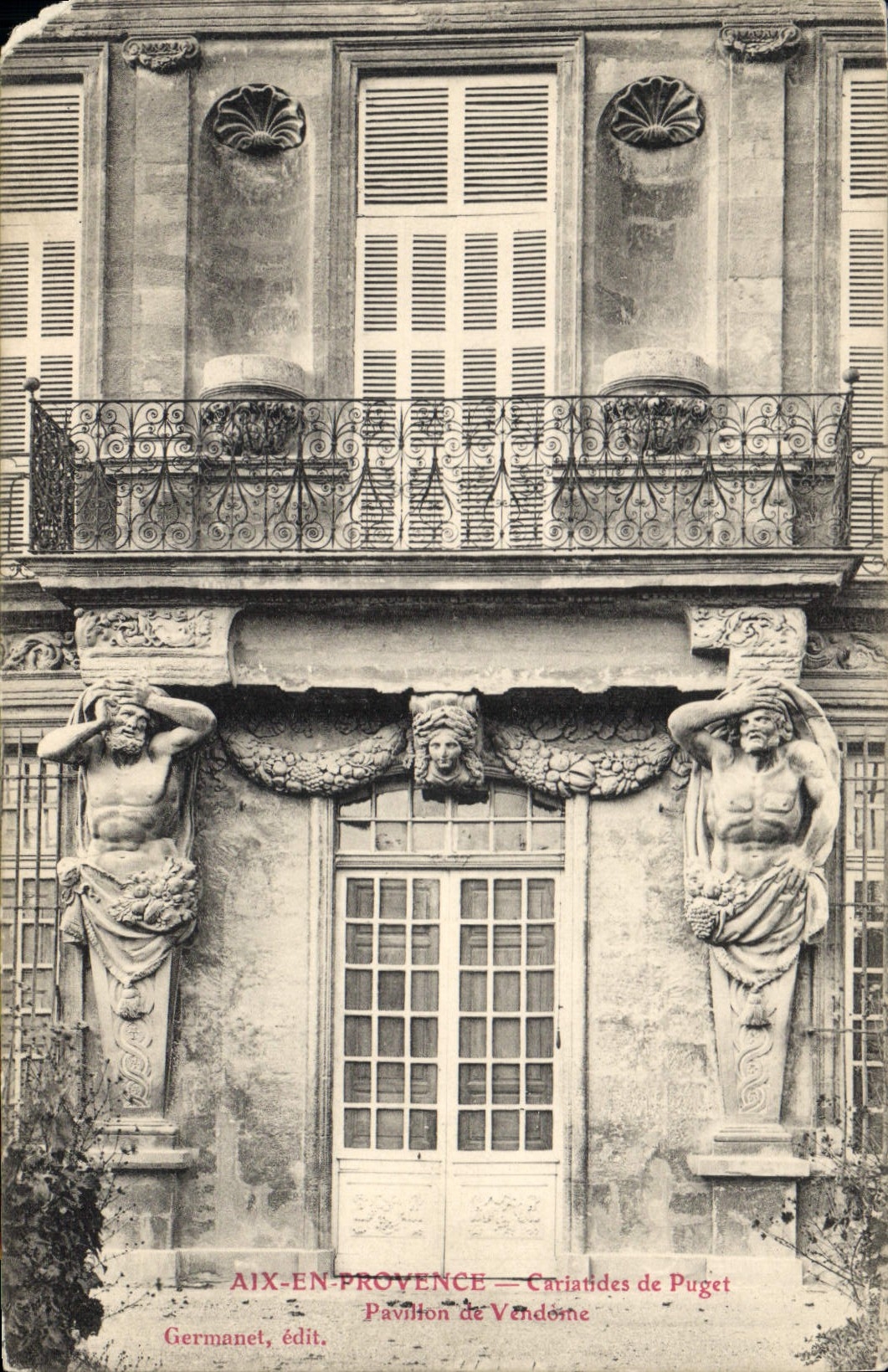 CPA Aix en Provence Pavillon de Vendome Facade Principale Cariatides par Rambot 