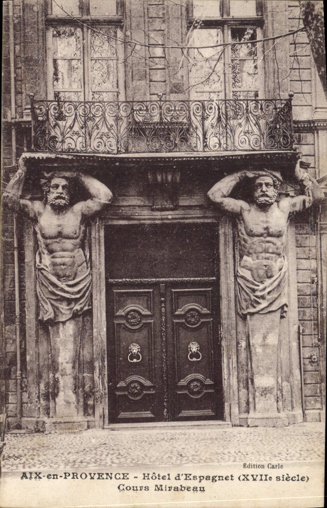 CPA Aix en Provence Hotel d'Espagnet XVII siecle Cours Mirabeau 