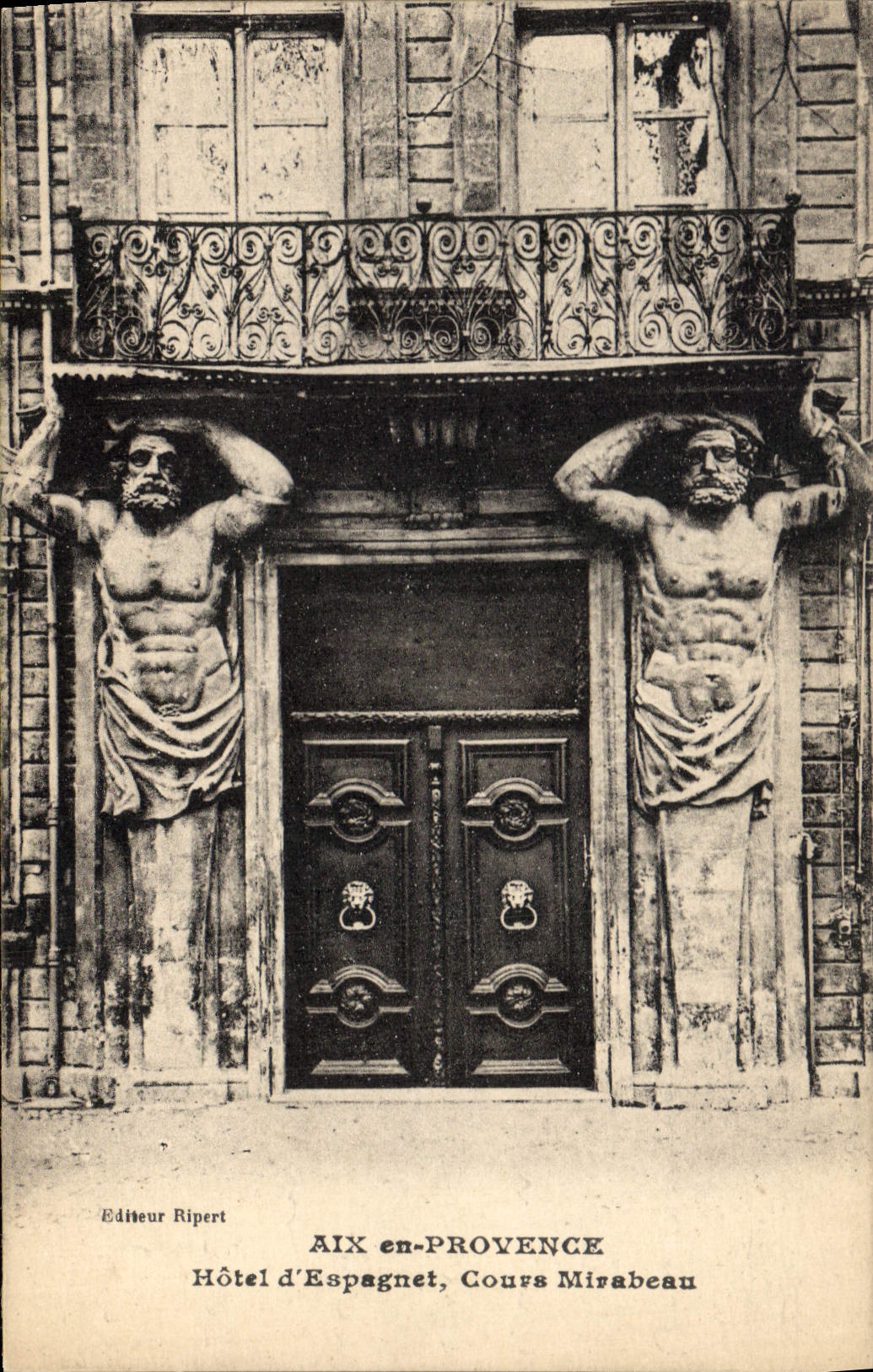 CPA Aix en Provence Hotel d'Espagnet cours Mirabeau 