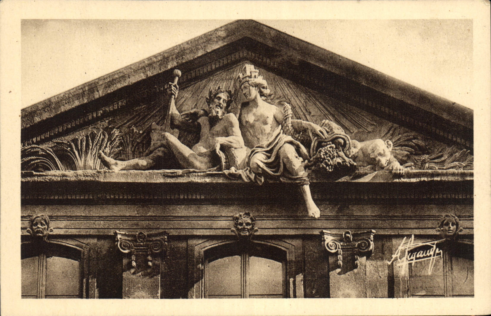 CPA Aix en Provence Hotel des P T T Groupe de Chostel Le Rhone et la Durance 