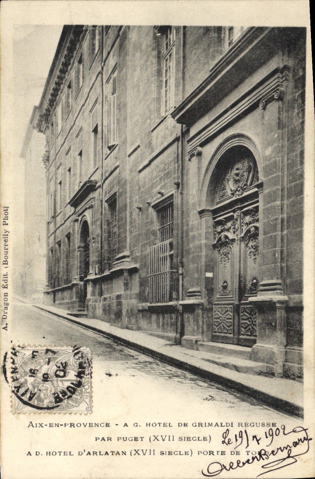 CPA Aix en Provence A G Hotel de Grimaldi Regusse par Puget A D Hotel d'Arlatan Porte de Toro 