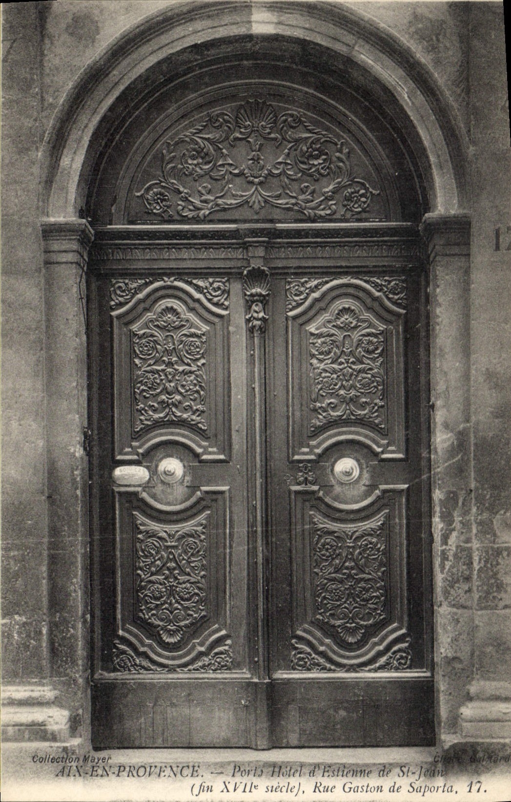 CPA Aix En Provence Porte Hotel d'Estienne de St Jean 