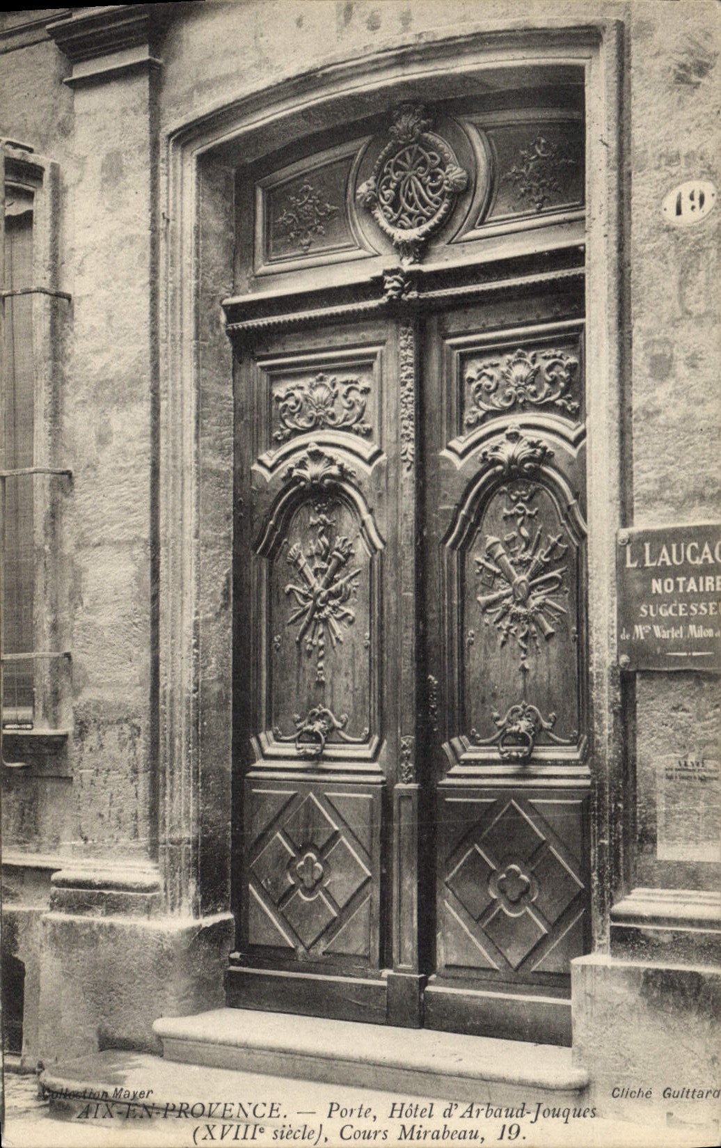 CPA Aix en Provence Porte Hotel d'Arbaud Jouques Cours Mirabeau 