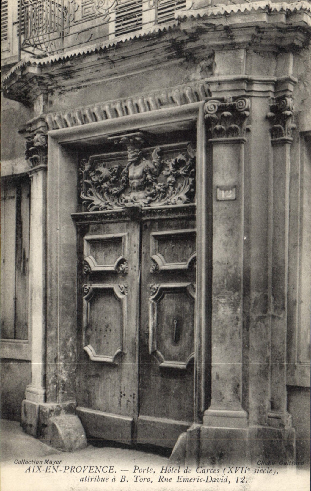 CPA Aix en Provence Porte Hotel de Caries attribue a B Toro 