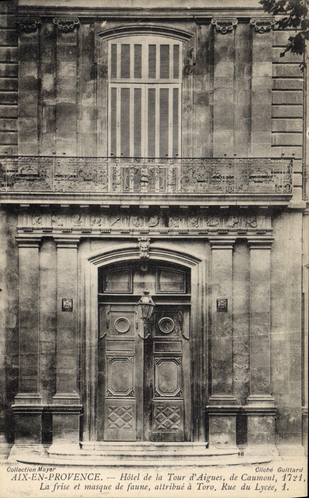 CPA Aix en Provence Hotel de la Tour d'Aigues de Caumont La frise et masque de faune attribue a Toro