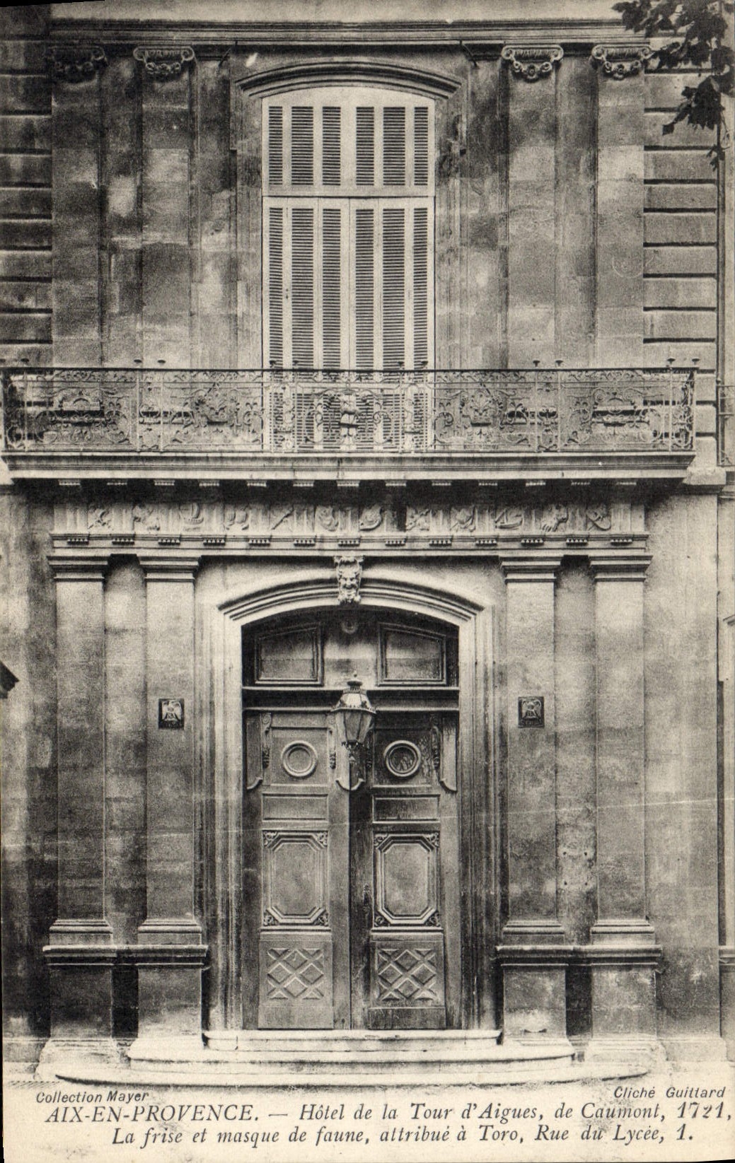 CPA Aix en Provence Hotel de la Tour d'Aigues de Caumont La frise et masque de faune attribue a Toro