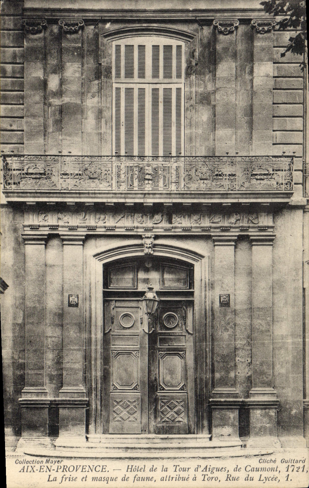 CPA Aix en Provence Hotel de la Tour d'Aigues de Caumont La frise et masque de faune attribue a Toro