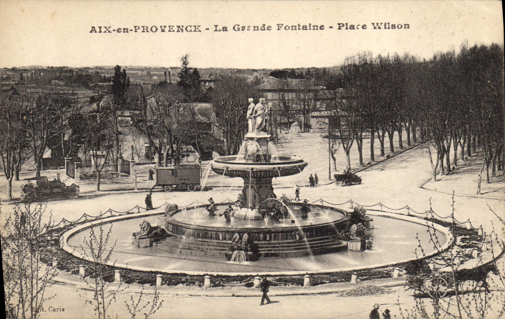 CPA Aix en Provence La Grande Fontaine Place Wilson