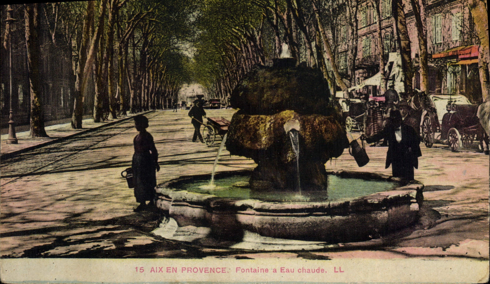 CPA Aix en Provence Fontaine d'eau chaude