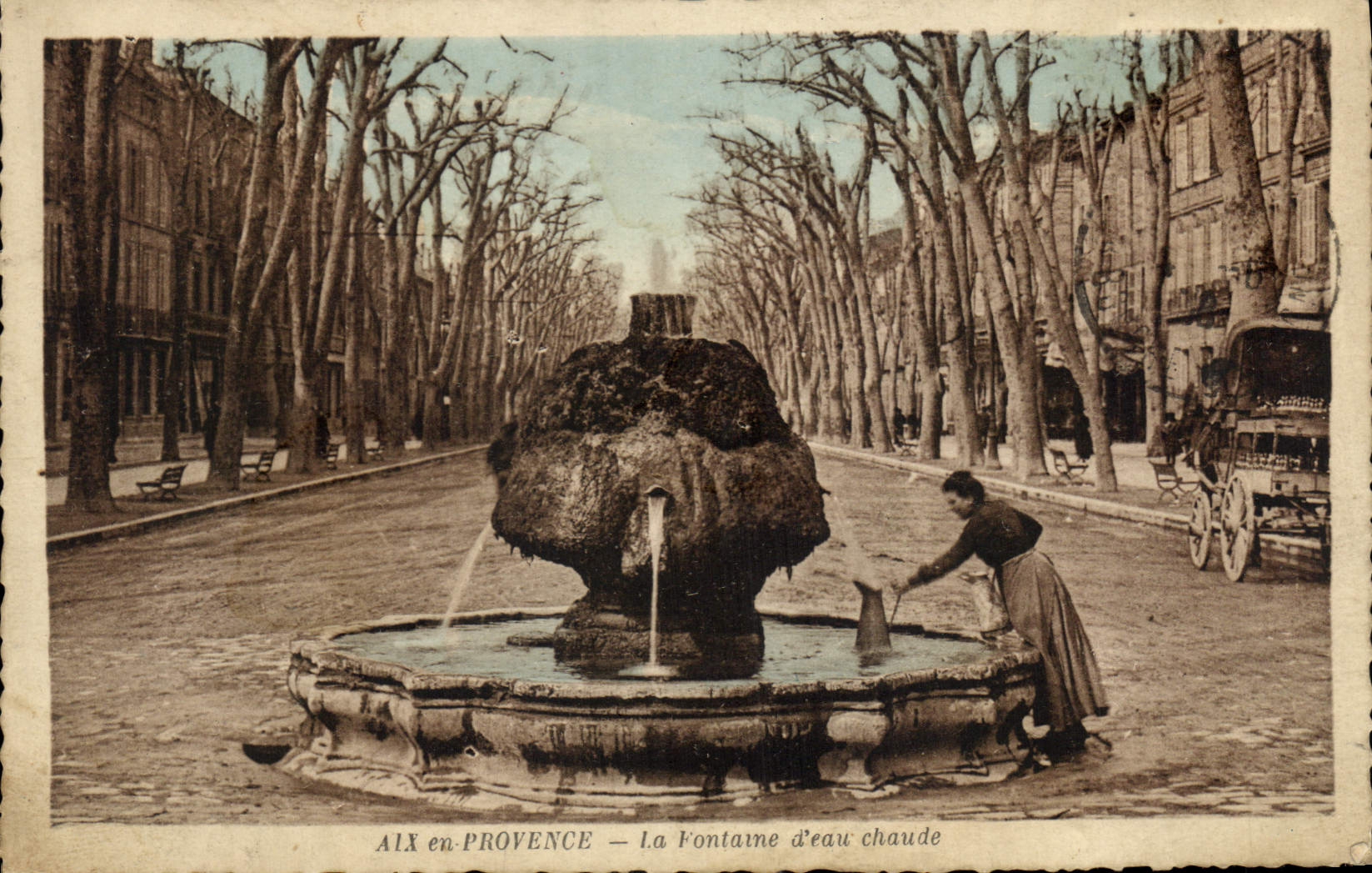 CPA Aix en Provence Fontaine d'eau chaude 