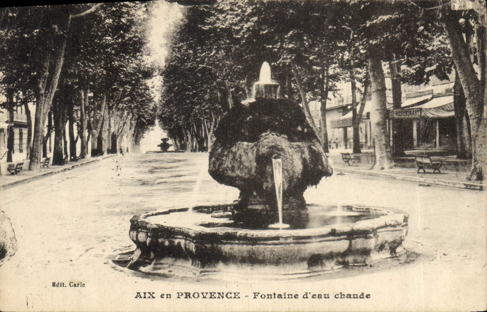 CPA Aix en Provence Fontaine d'eau chaude 