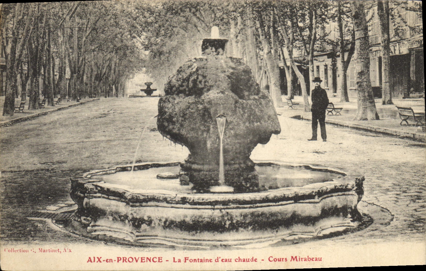 CPA Aix en Provence la Fontaine d'eau chaude Cours Mirabeau