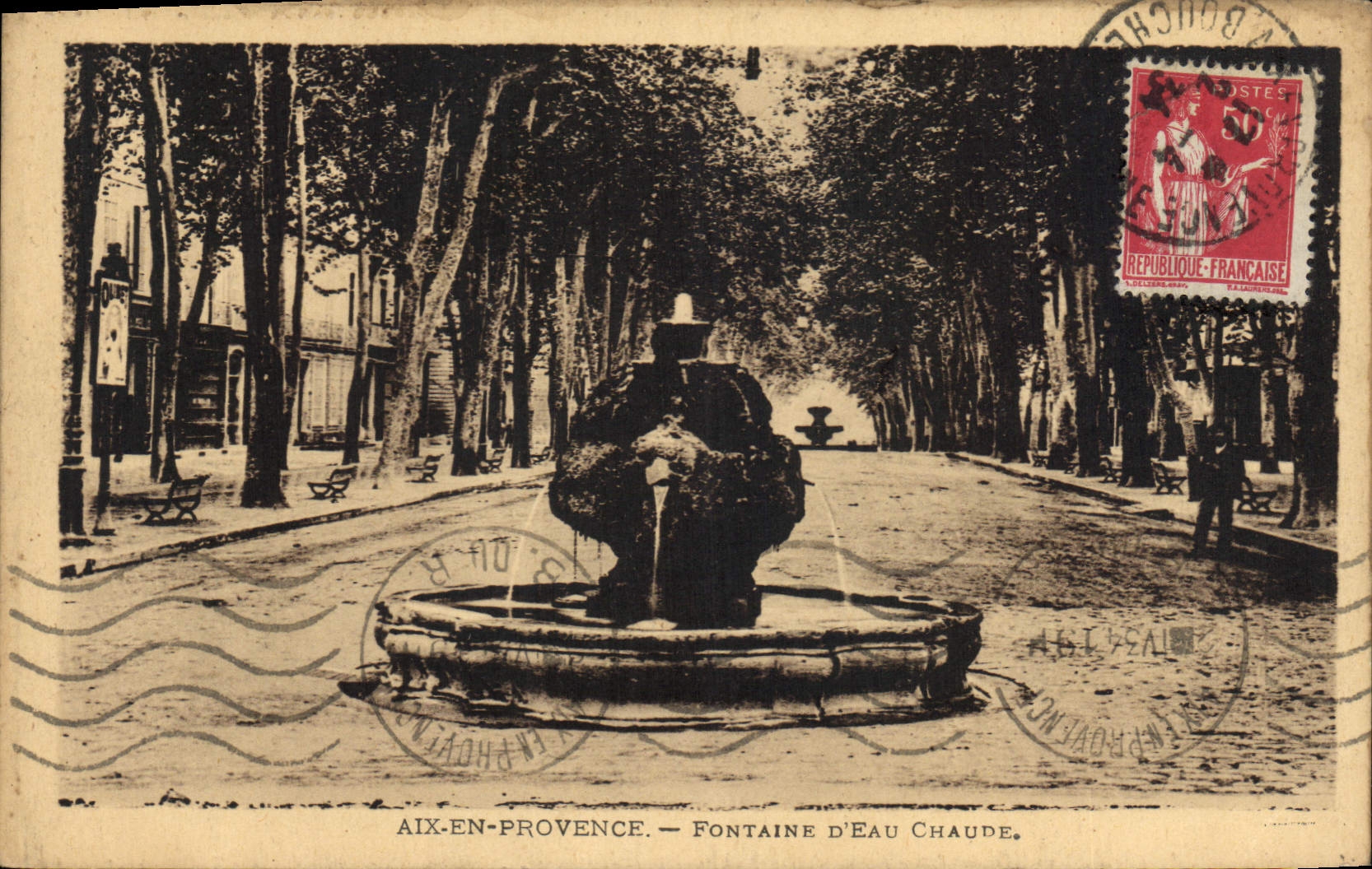 CPA Aix en Provence Fontaine d'eau chaude 