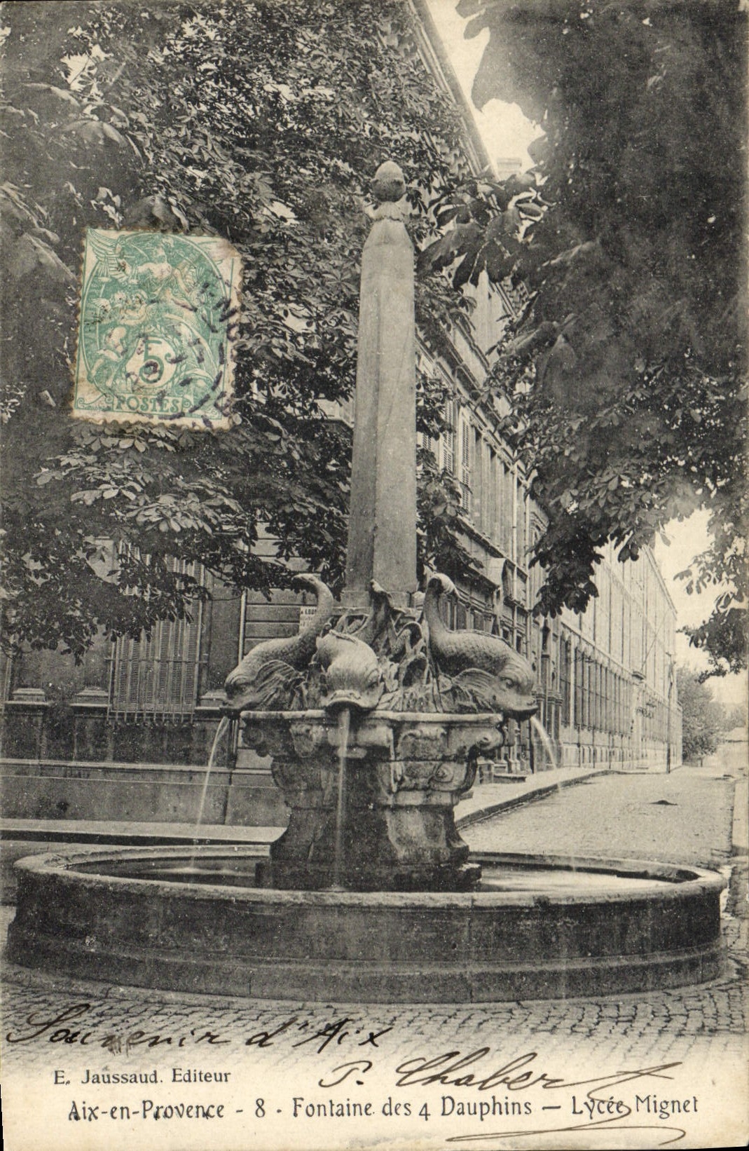 CPA Aix en Provence Fontaine des 4 Dauphins Lycee Mignet 