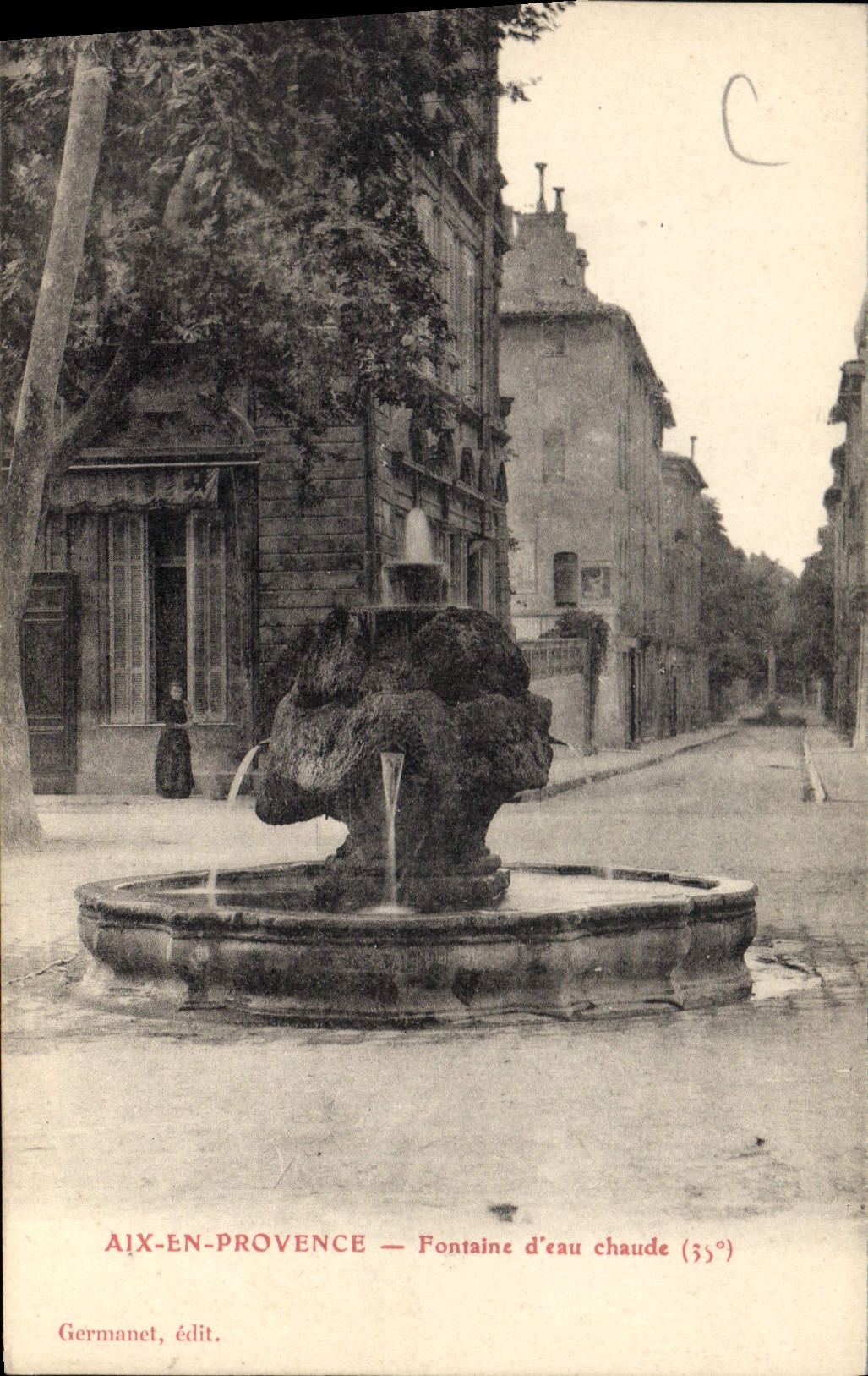 CPA Aix en Provence Fontaine d'eau chaude