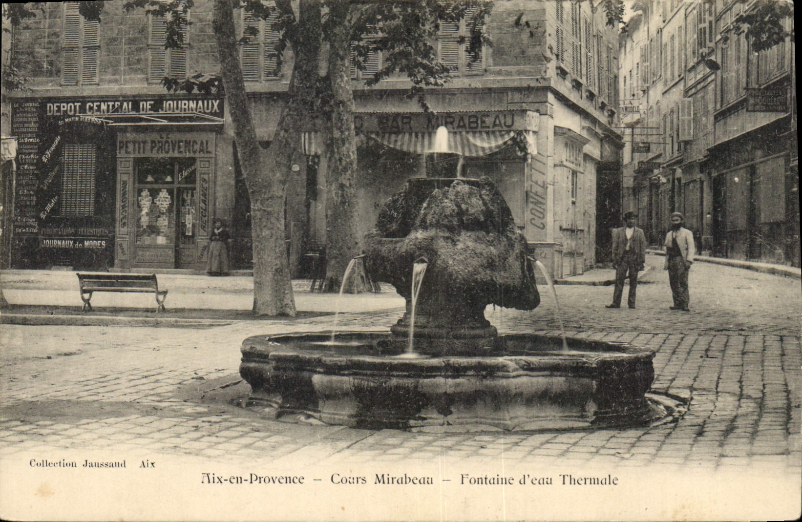 CPA Aix en Provence Cours Mirabeau Fontaine d'eau Thermale