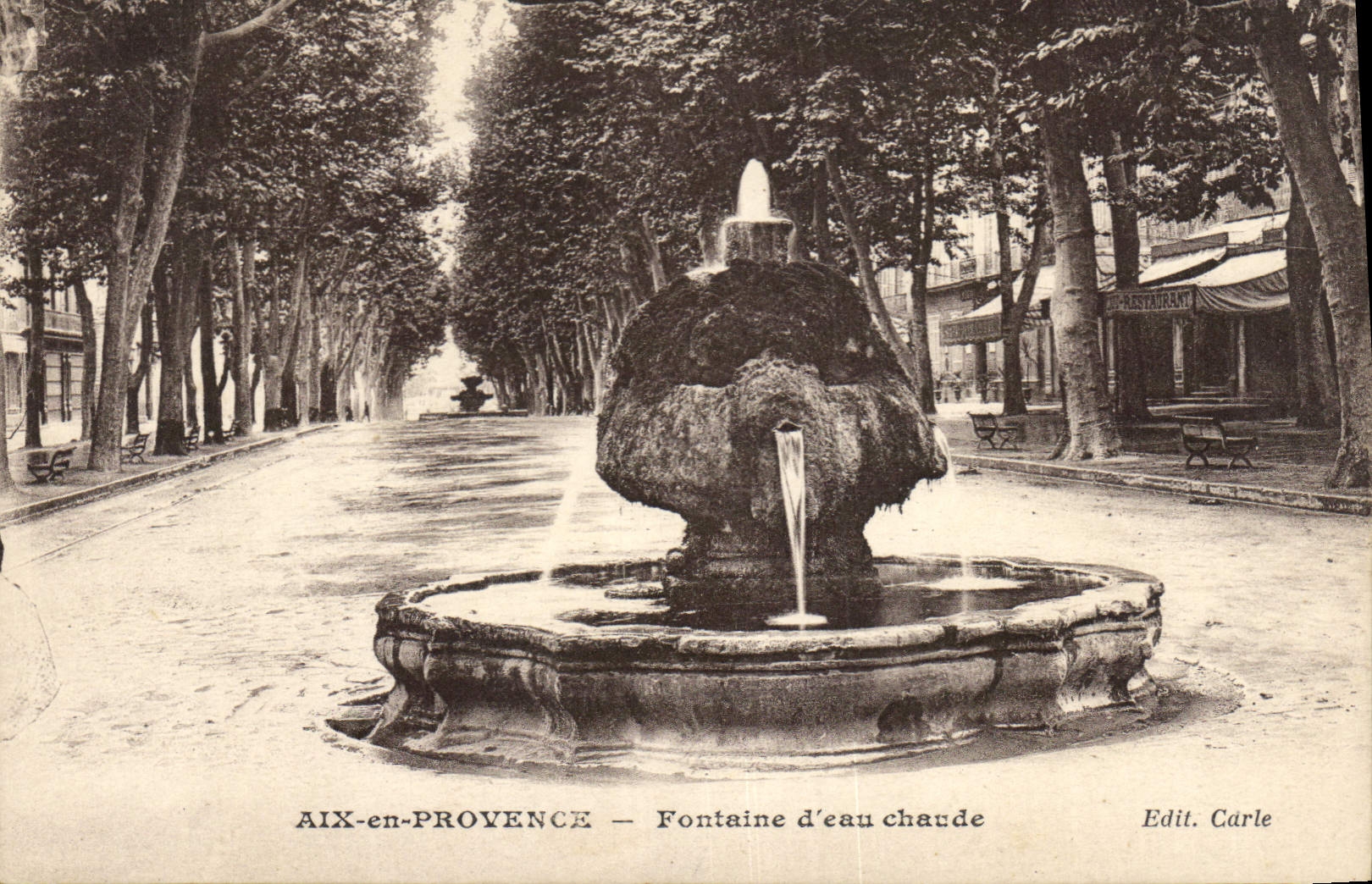 CPA Aix en Provence Fontaine d'eau chaude