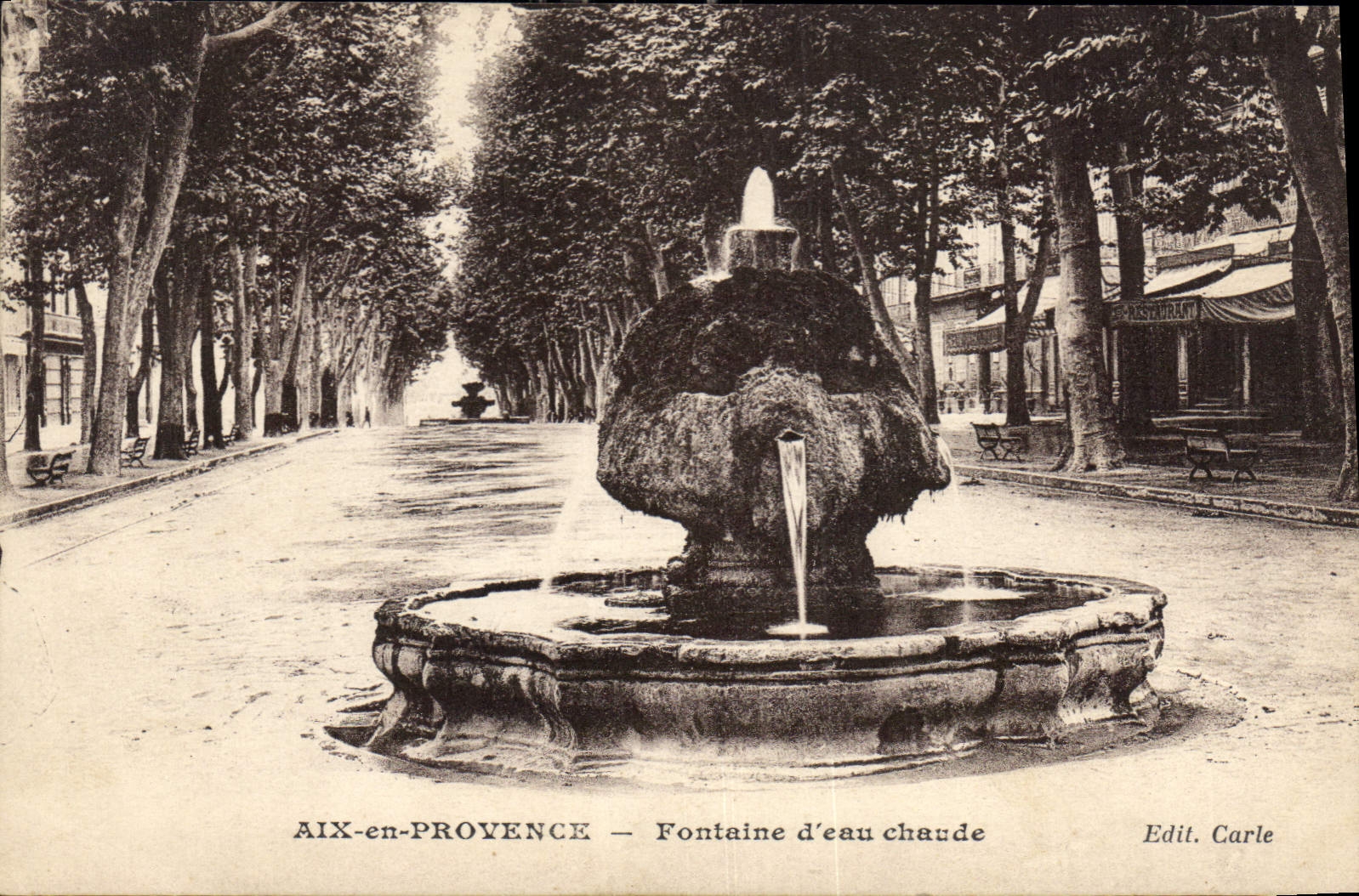 CPA Aix en Provence Fontaine d'eau chaude