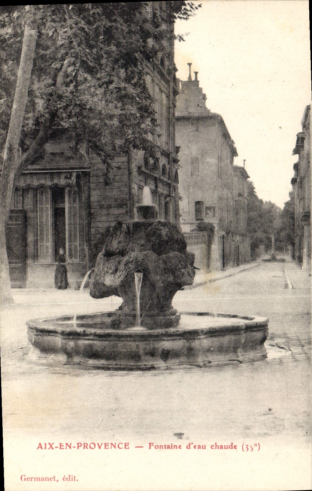 CPA Aix en Provence Fontaine d'eau chaude 