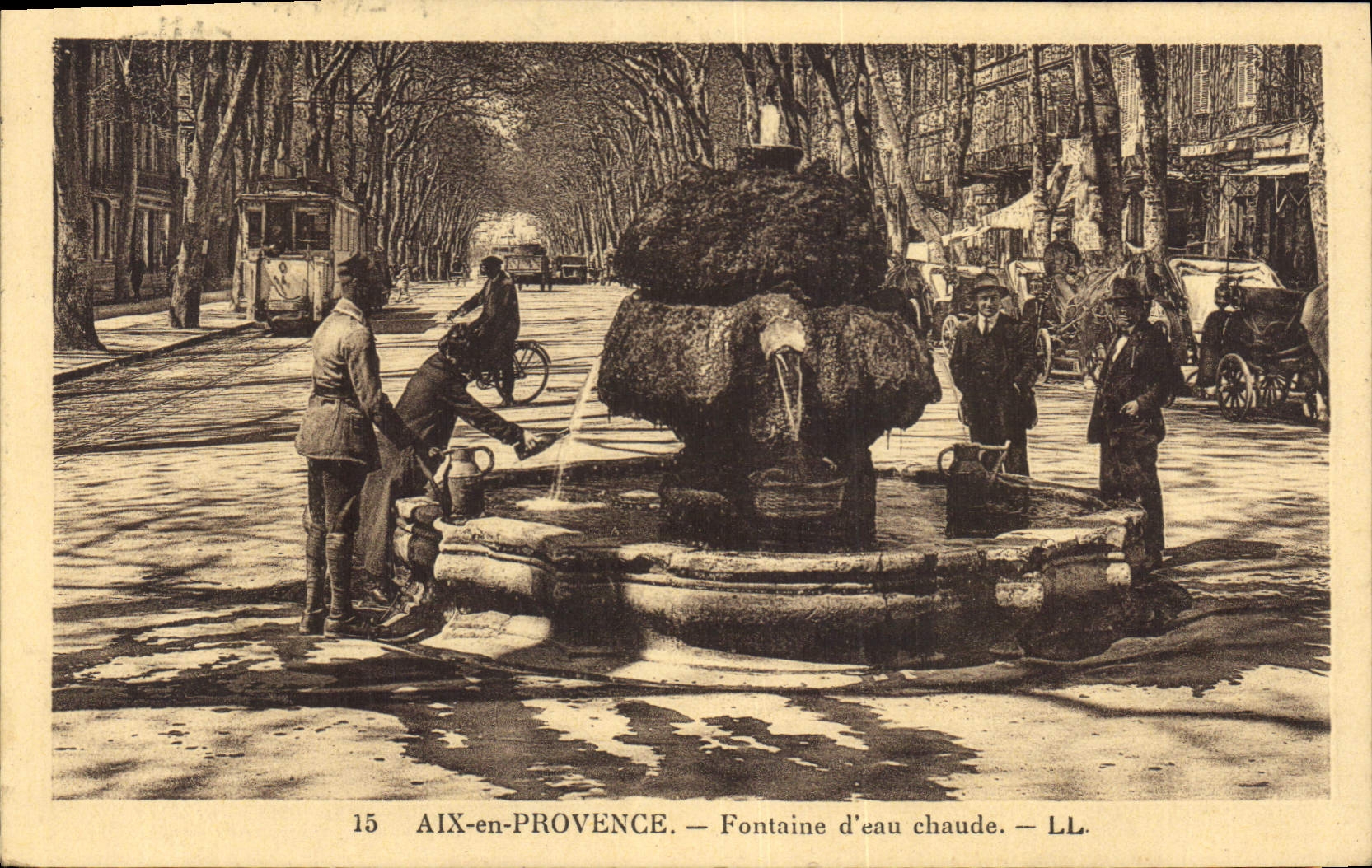CPA Aix en Provence Fontaine d'eau chaude 