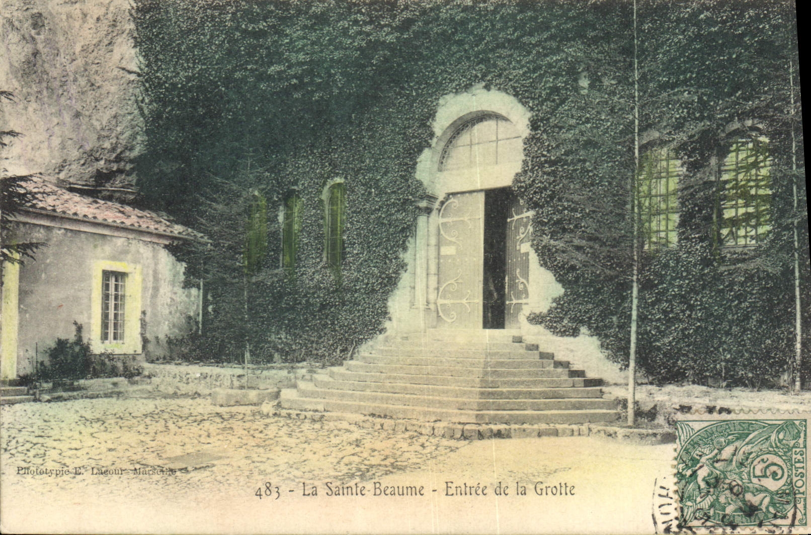 CPA La Sainte Beaume Entree de la Grotte
