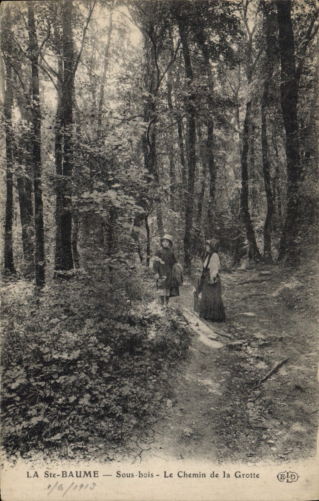 CPA La Ste Baume Sous bois Le Chemin de la Grotte 