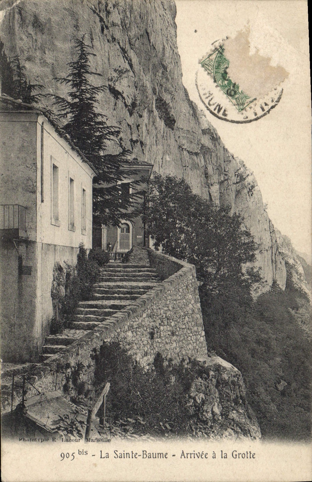 CPA La Sainte Baume Arrivee a la Grotte 