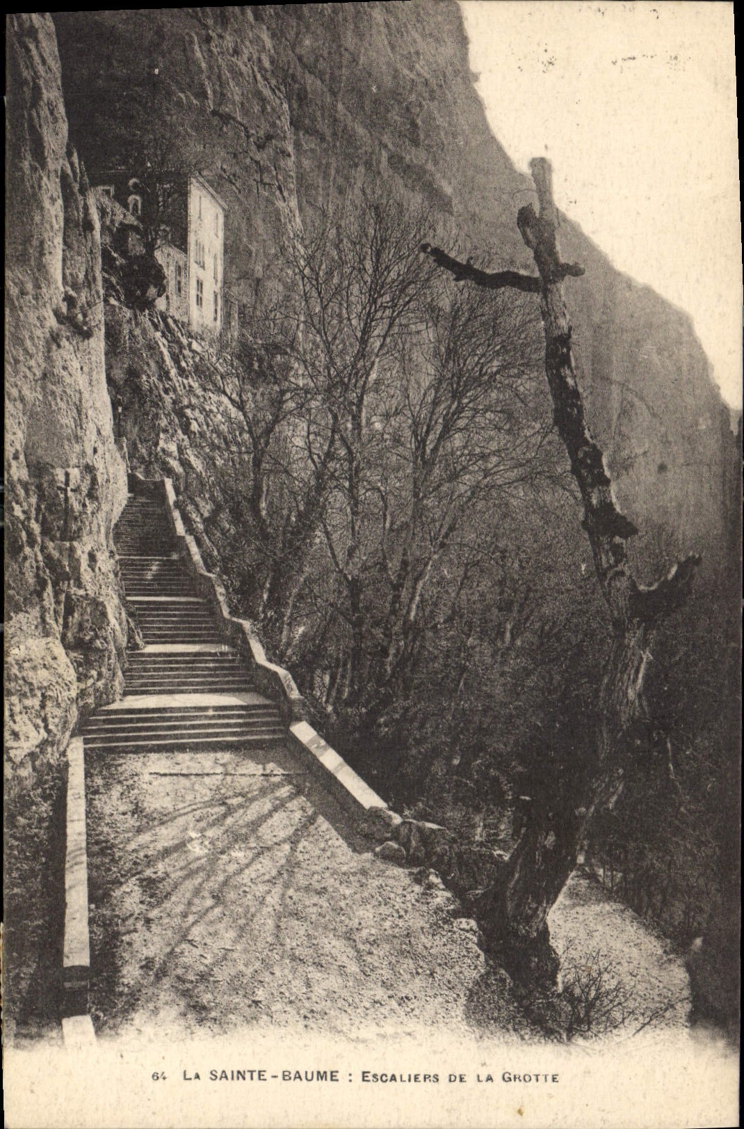CPA La Sainte Baume Escaliers de la Grotte 